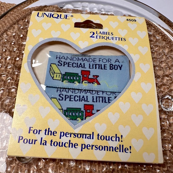 Unique Other - Vintage UNIQUE Sewing Labels – Handmade for a Special Little Boy 🚂💙